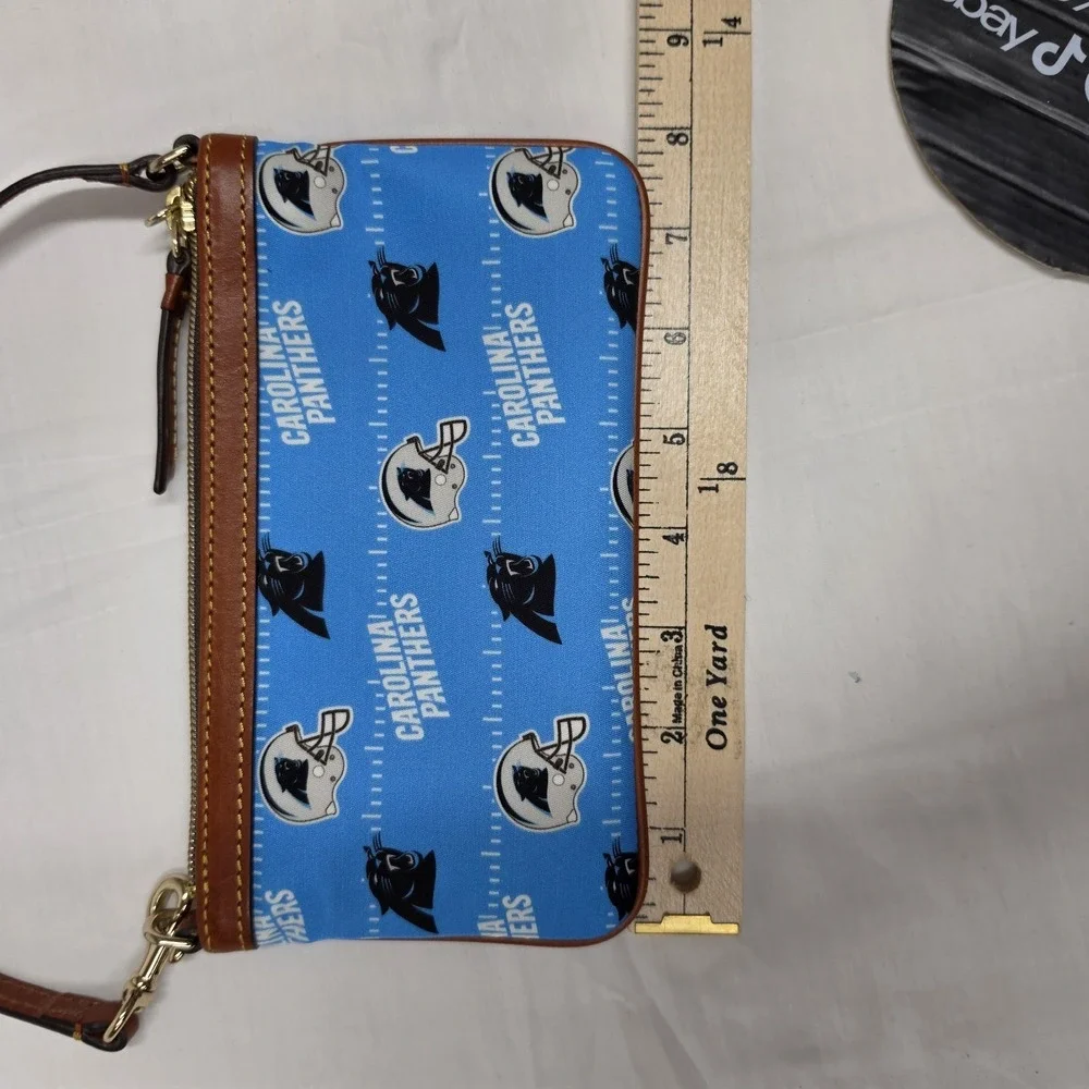 Dooney & Bourke Carolina Panthers Blue Clutch Wristlet with Detachable Strap